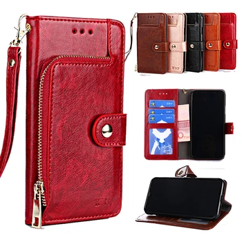 Флип-портфейл с Цип, джоб за телефон Meizu 16XS, Калъф от Изкуствена Кожа, годината на Реколтата Седалките, Модерна Чанта за телефон Meizu 16Xs, 6,2 инча, Coque Capa