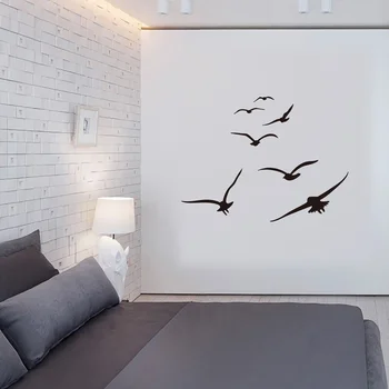 Ято морски птици Стикери за стена Дневна Спалня Домашен фон направи си Сам украса на Стената художествени Етикети Издълбани етикети