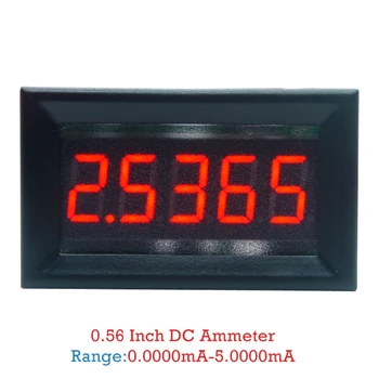 0-5.0000 мА (за 5-мА) Цифров амперметър 5-цифрен измерване на ток с панел 0,36 инча