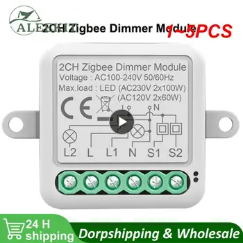 1-5 бр. ZigBee Sasha Smart Dimmer Switch Led модули за автоматизация Безжична управление на приложение/глас/Таймер за Двустранно управление на Алекса