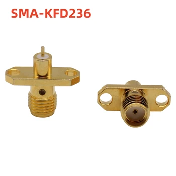1 бр. SMA-KFD236 Микрополосковый съединител с две дупки, припаянный до чинията, с разстояние 12,2 мм, Метални Безшевни диамант 18 Ghz