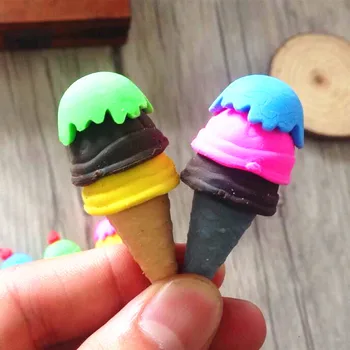 1 бр./опаковане. Кавайное сладолед 3D гумени гумички за триене Кавайный гумичка инструмент за рисуване подарък канцелярский материал escolar papelaria