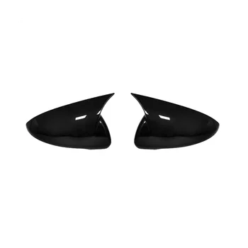 1 Чифт Накладки на Огледалото за задно виждане за Киа Forte K3 Cerato 2019-2023 Slr Модифицирана Стикер във формата на Бичи Рога Ярко черно