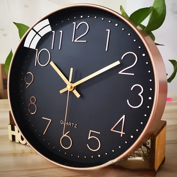 12-инчови часовници стенни часовници на едро с фабрика кварцов часовник модерна проста пластмасова хол цифров часовник начало декор