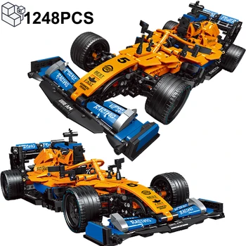 1248 бр. Технически градивни елементи за състезателен автомобил McLarened F1 Formula, суперскоростной автомобил, Сглобяеми тухли, играчки, подаръци за момчета и деца