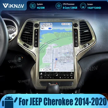 14,4-инчов Сензорен екран За JEEP Cherokee 2014-2020 Актуализация Безжичен CarPlay 8 Основната 128 GB Мултимедиен Таблет Главното устройство Стерео GPS
