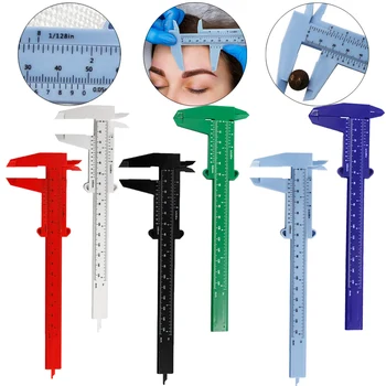 150 мм, Пластмасов Штангенциркуль за измерване на веждите, Преносим Штангенциркуль за татуировка на веждите, Линийка, Пахиметр, Инструменти за измерване на Постоянен грим