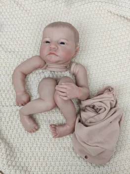 17-инчови вече раскрашенные детайли кукли Реборн Levi Буден Реалистична детска 3D картина с по-видими венами, Тканевое тяло в комплект, детски кукли