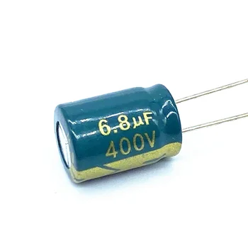 200 бр./лот 6,8 icf висока честота на низкоомный 400V 6,8 icf алуминиеви електролитни кондензатори с размери 10*13 mm 20%