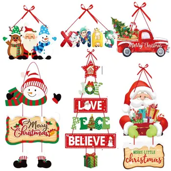 2023 Весела Коледа Подвесное украса Творчески Карикатура на Дядо Коледа, Снежен човек Коледен декор за дома, Коледни Висулки Навидад Noel