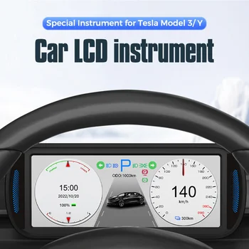 2023 Нов Автомобил Главоболие дисплей за Tesla Model 3 Y HUD-екран, инструментално табло LCD за измерване на скоростта за Промяна на Tesla, Аксесоари