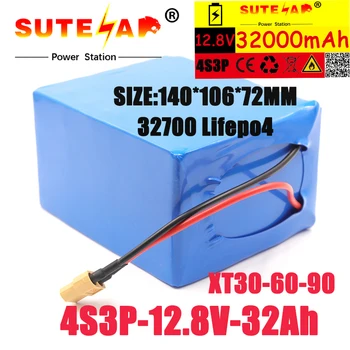 32700 Батерия Lifepo4 4S3P 12,8 V 32Ah Met 4S 30A Maximale 60A Evenwichtige Bms Voor Elektrische Boot Ononderbroken с напрежение на захранване 12