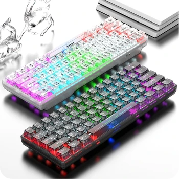 61 Ключови Механична Клавиатура USB RGB Подсветка Детска Ръчна Клавиатурата За Настолни Битови Компютърни Аксесоари