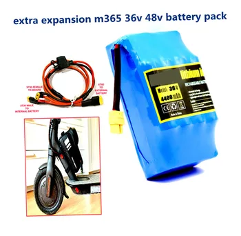 Aleaivy Extra Expansion m365 и Pro Акумулаторна батерия 36V 4.4 Ah 18650 Литиево-йонна Акумулаторна батерия С Комплект кабели за Скутер