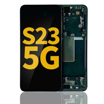 AMOLED дисплей със замяна на рамка за Samsung Galaxy S23 5G (САЩ и в чужбина) (рециклирани) (Phantom Black)