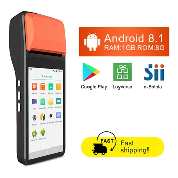 Android 8,1 Преносим ПОС принтер 3G, 1 + 8 GB Мобилен 58 мм Термален Принтер Проверка за Сметките на Безжичен Bluetooth Термопринтер за Билети