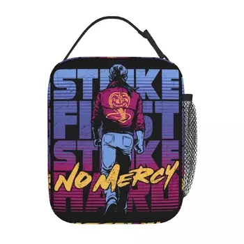 Cobra Kai Strike First Strike Hard No Mercy Термоизолированная чанта за Обяд Пътна Преносима Кутия за Bento Охладител Термална кутия за обяд