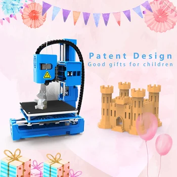 EasyThreed 3D принтер, мини Настолна печатна машина за децата, Размер на печат 100x100x100 мм, Подвижна платформа