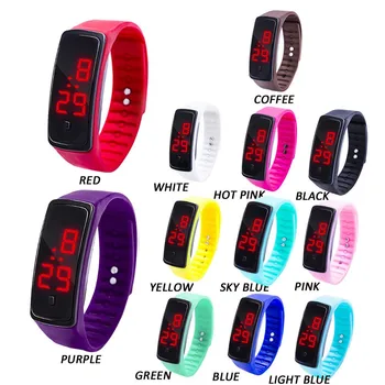 LED Digital Display Bracelet Watch Children ' s Students Silica Gel Sports Watch часовници мъжки ръчен smartwatch ал hombre