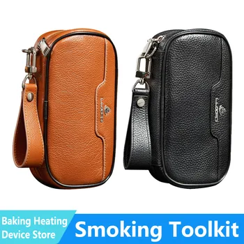 LUXFO Чанта за съхранение на Пури, Многофункционална чанта за пушачи От волска Кожа, Аксесоари За пушачи, Чанта за инструменти