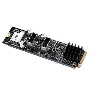 M. 2 MKEY PCI-E до USB 3.0, карта-адаптер PCI Express, 4-пинов конектор за захранване, M. 2 PCIE, удължител, Износостойкая печатна платка
