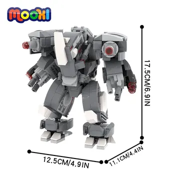 MOOXI Movie Rhinoceros Mecha Фигурка на Робот Модел Блок Строителство Тухла Развитие Играчка За Деца, Подарък 3D Монтажни Детайли MOC1103