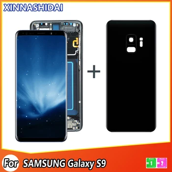Super AMOLED на SAMSUNG Galaxy S9 G960F G9600 Tampilan LCD Дигитайзер Layar Sentuh dengan Bingkai Samsung LCD S9