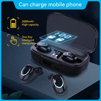 TWS X10 Bluetooth слушалки, безжични слушалки, HD-зарядно устройство ще захранване кутия, спортни шумозащитные слушалки с микрофон и мобилен телефон на захранването