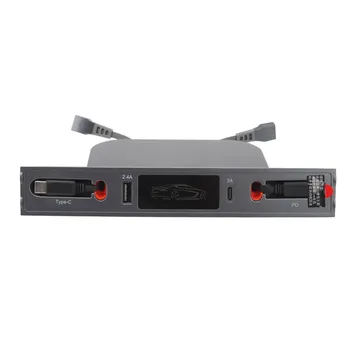USB-хъб на централната конзола Удобен Бързо Зареждане с мощност 27 W, Прибиращ се Кабел авто USB hub, Лесен Монтаж за модел 3 С 2021 от 2023 година