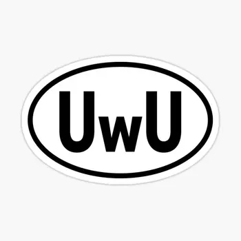 Uwu Country Car Овалния 5 бр. Автомобилни Стикери за Мультяшного Броня Изкуство Хол Сладки Етикети В Прозореца на Мотоциклет Декор Багажа Принт