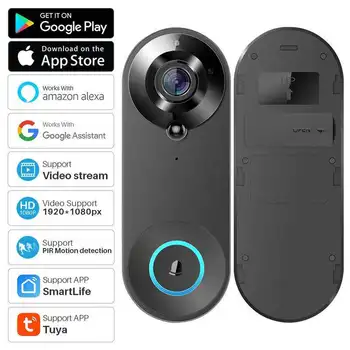 W3 Smart Video звънчева Камера 1080P WiFi видео домофон звънчева Камера Двупосочна Аудио Работи С Алекса Echo Show Google Home