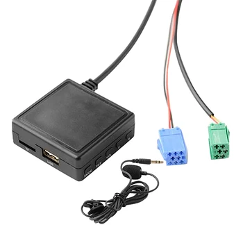 Автомобилен Bluetooth-модул 6-пинов AUX TF USB адаптер Безжичен Радиоплеер Стерео Аудио Модул за Renault 2005-2011