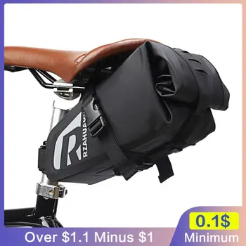 Автомобилна опаковка с трехточечной фиксиране, Черно кормило облекло, чанта за Задната част на велосипеда, Водоустойчив седельная чанта, окачени светлини, велосипедна чанта