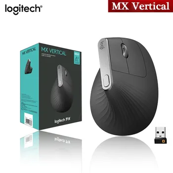 Вертикална мишка Logitech MX Ергономична безжична мишка Bluetooth Многофункционални мишки 4000 dpi с 2,4 Ghz USB nano офис