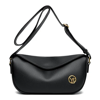 Висококачествена чанта за през рамото от мека кожа, Луксозна дизайнерска чанта под мишниците, Дамски модерна чанта 2023, чанта за през рамо, Марка Sac