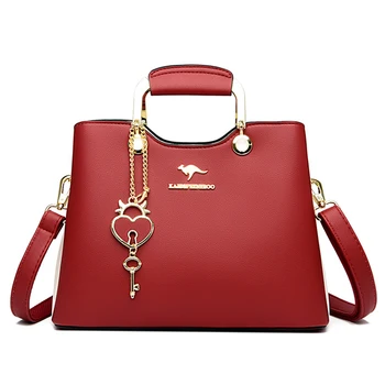 Висококачествени Дамски чанти през рамо от мека кожа, Нова Мода Дизайнерски дамски чанти-тоут, Голяма чанта голям-месинджър за жени
