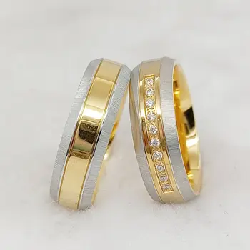 Висококачествени Дизайнерски Уникални брачни халки, Цветни двойки, модни бижута пръстени от неръждаема стомана за мъже и жени