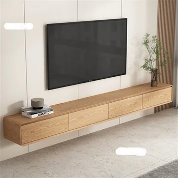 Висящи ТВ шкафове в японски стил за всекидневна, модерна минималистичная мебели за малък апартамент, подови и стенни стойки за телевизор
