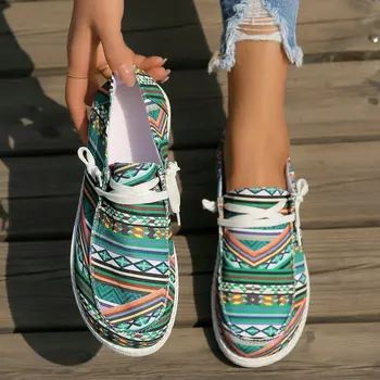 Дамски обувки, Новост 2023 година, Лека Ежедневни обувки са с дишаща мрежа, удобни обувки на плоска подметка с мека подметка, без шнур, Zapatos De Mujer