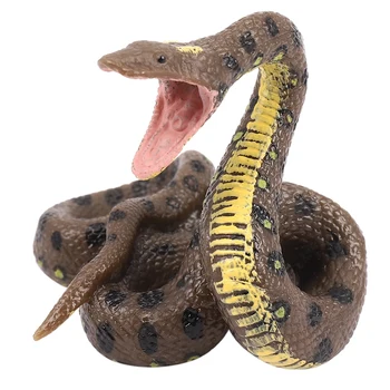 Детска Играчка модел Змии, Имитирующая Рептилию, Гигантски питон, Модел Змии Голям Питон, Диво животно