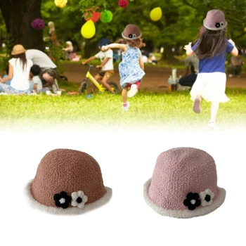 Детска шапка Рибар с цветен модел, Детска шапка с голяма периферия, шапка за басейна, шапка за пътуване на открито