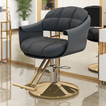 Дивани, коса стол с регулируема облегалка, Поставка за краката, за подреждане на Салона, Професионален стол за гримиране, Татуиране, Ергономични Мебели за фризьорски салон Sedia Girevole LJ50BC