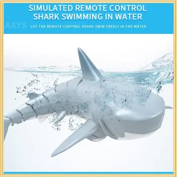 Дистанционно управление Shark Плувен басейн Хитър играчки Детска Лятна Водоустойчив Електронната Акула Висока скорост 40 метра