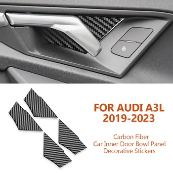 За Audi A3L 2019-2023 Декоративна лента Купата Вътрешната врата на Колата е от въглеродни влакна Ръчно изработени аксесоари за изменение на интериор на Автомобил