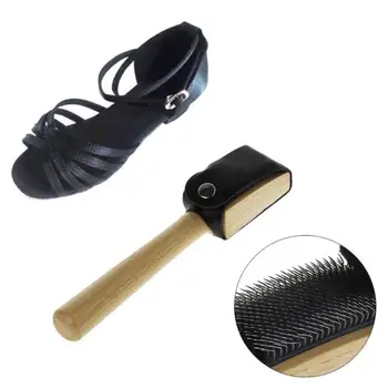За домашно почистване на обувки, Четка за замшевой денс обувки, Дървена четка, Инструменти за почистване на обувки, Метална Подметка