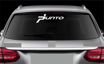 За етикети на задното стъкло е подходящ стикер на Fiat Punto с емблемата и логото на автомобила RW14