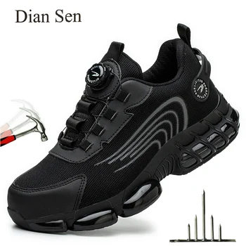 Защитни обувки Diansen За мъже, работни обувки, Непромокаеми промишлени обувки, обувки със стоманени пръсти, защитни ботуши