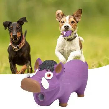 Играчка за дъвчене на кучетата, добра издръжливост, Креативна, устойчив на укусам Играчка за никнене на млечни зъби при кучета със звуков ефект във форма на прасе, Стабилна играчка за кучета, Стоки за домашни любимци