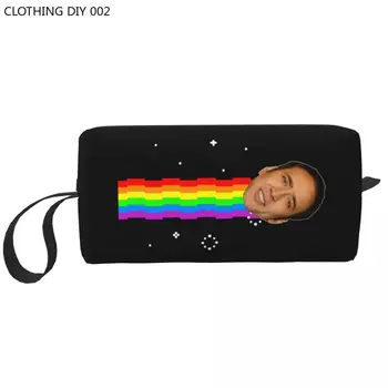 Изработена по поръчка Косметичка Nicolas Cage Nyan Meme за Пътуване, Женски Органайзер за тоалетни принадлежности, Дамски чанти за съхранение на Козметика, комплект Dopp Кутия Case
