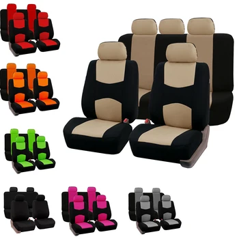 Калъф за столче за кола пълен набор от многофункционални предните седалки са от еднакво плат, който е съвместим само с предпазна възглавница разход на 3D освежители за въздух general